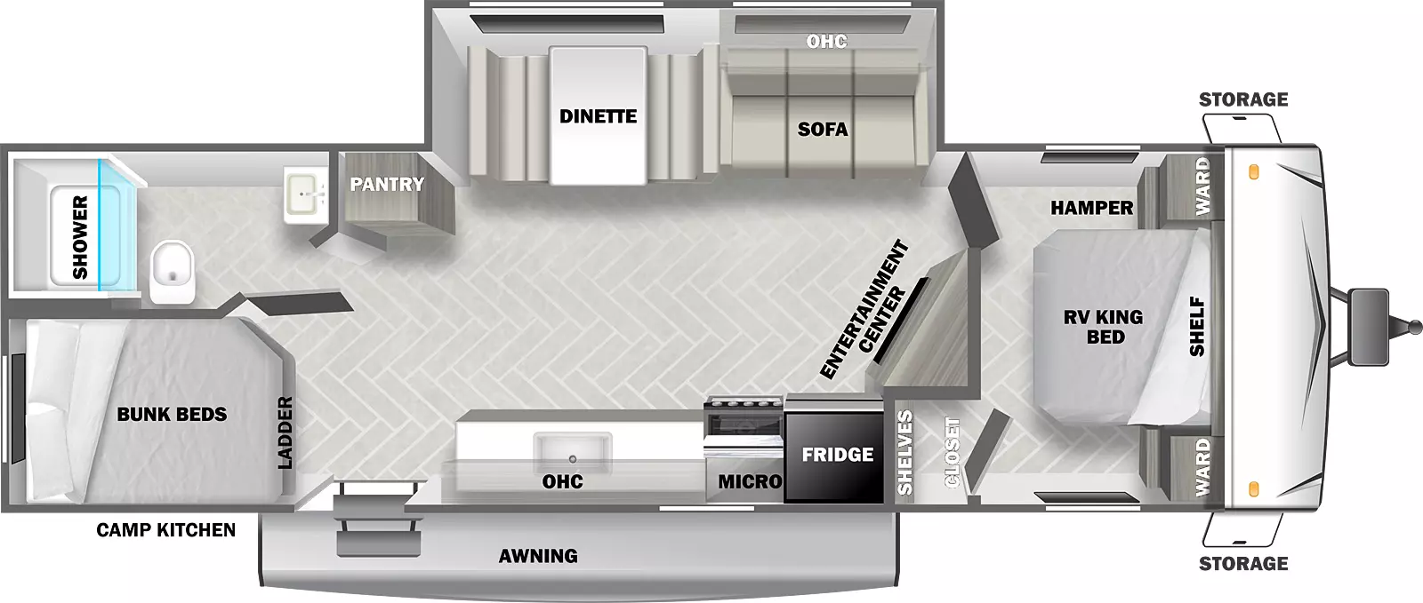 Evo Southwest 278SS Floorplan